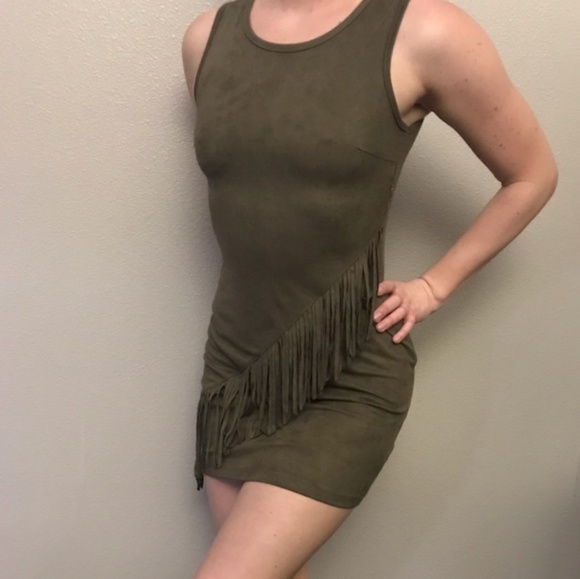 Hot Kiss Dresses & Skirts - Suede Mini Dress